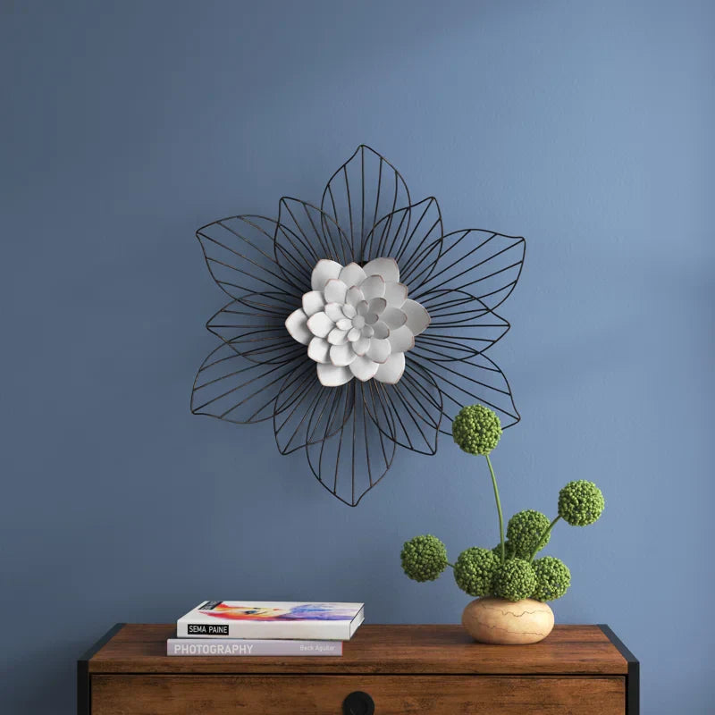 Layered Floral Metal Wall Decor